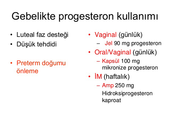 Gebelikte Progesteron Kullanımı